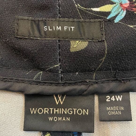 Worthington Floral Dress Pants size 24W - Picture 2 of 3